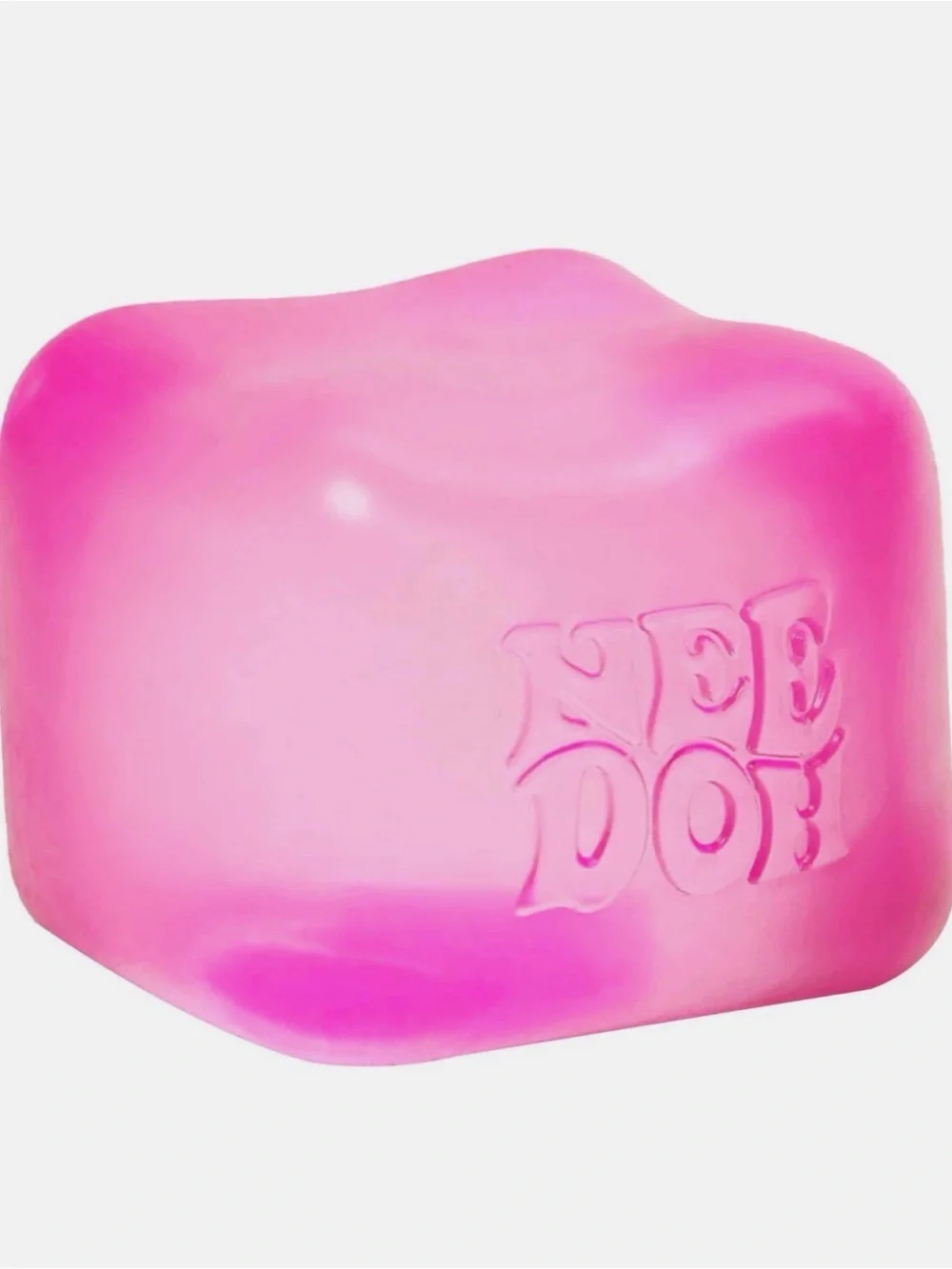 Nee Doh Nice Cube Super Solid Squish Toy — Pink